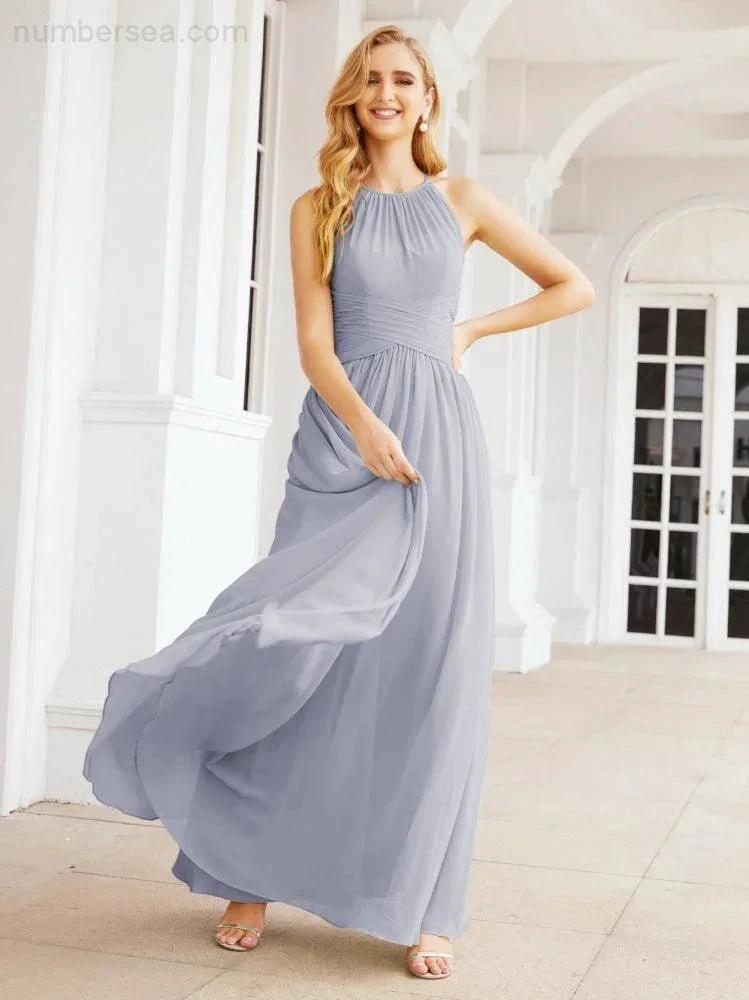 ZapDress Sleeveless Bridesmaid Dresses Long Prom Gown Zipper with Keyhole Back 28056 (ZD17040)