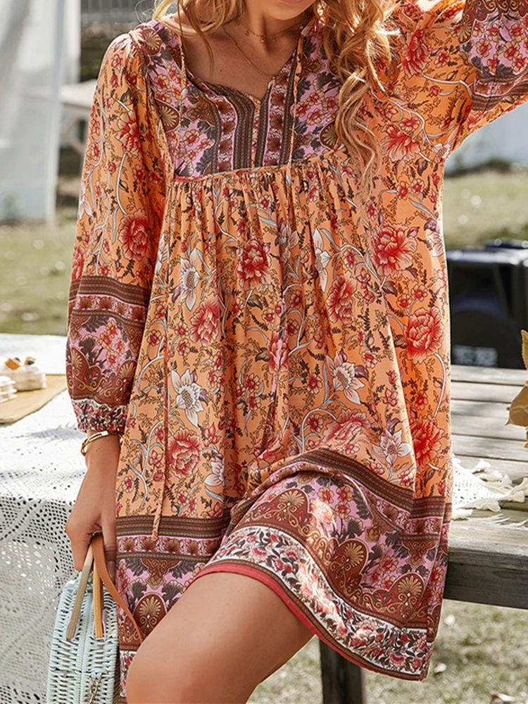 Ruth Elevated Half Sleeve Floral Dress Premium Wardrobe Essential