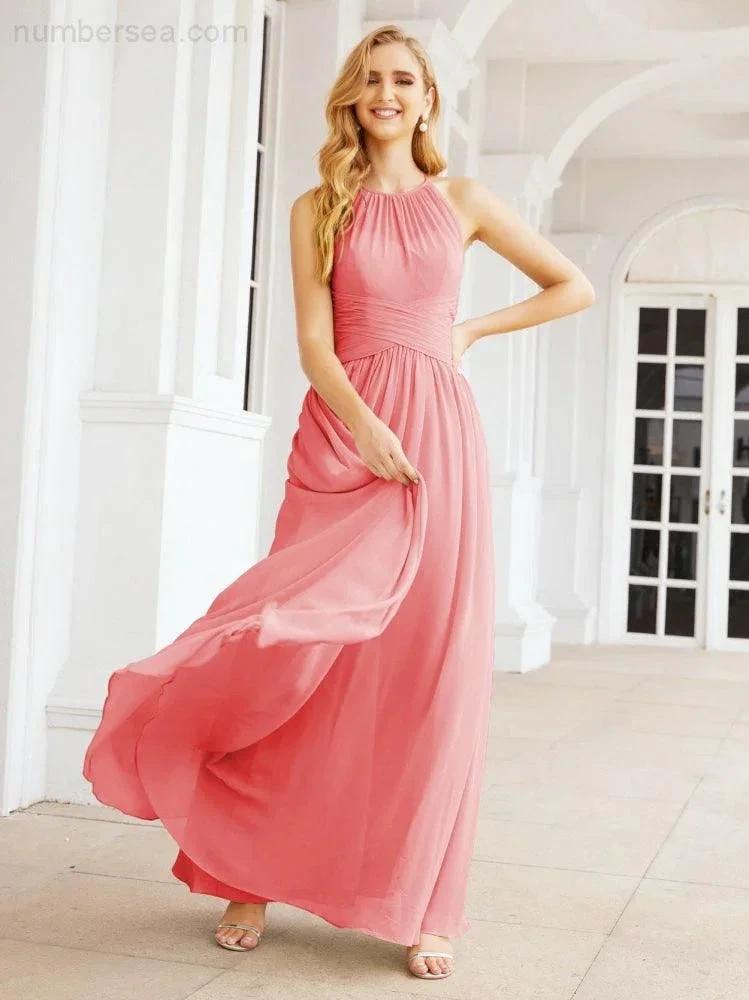 ZapDress Sleeveless Bridesmaid Dresses Long Prom Gown Zipper with Keyhole Back 28056 (ZD17040)