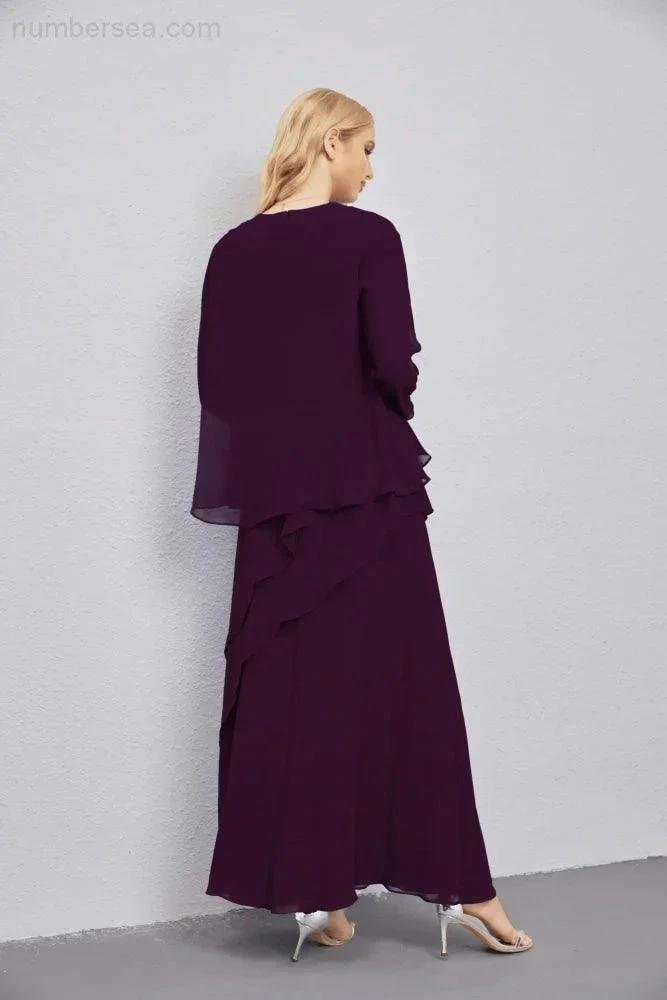 Mother of Bride Dresses with Open Front Lightweight Cardigan Formal Prom Gown  28081 (ZD16990)