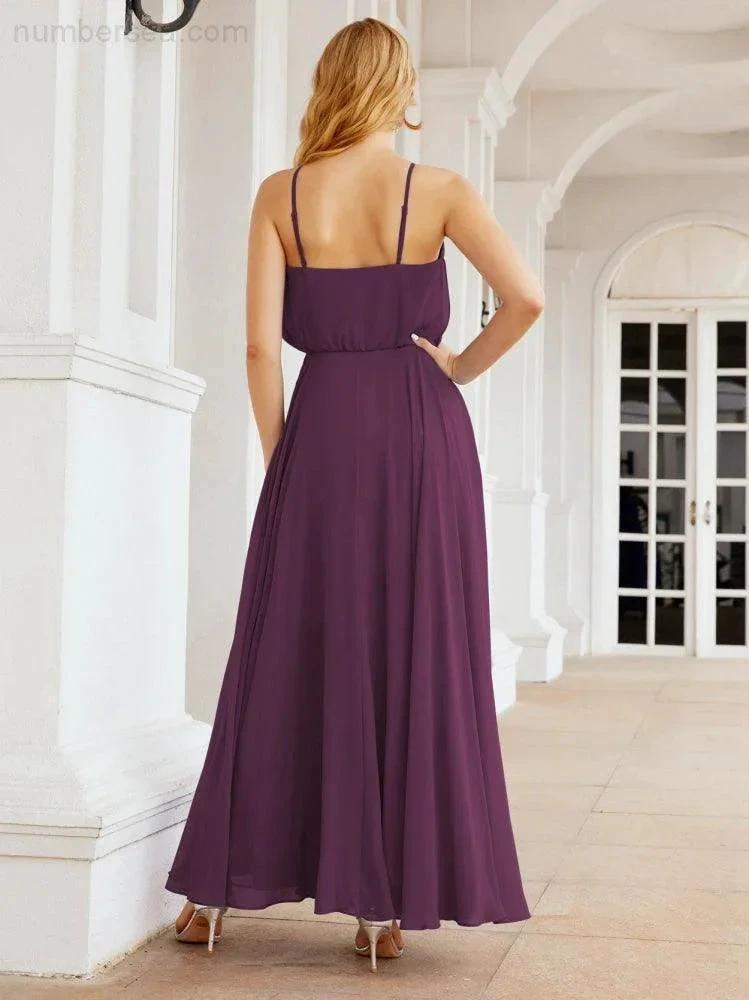 ZapDress  Halter Long Bridesmaid Dresses Formal A line Juniors Dress 28029 (ZD17029)