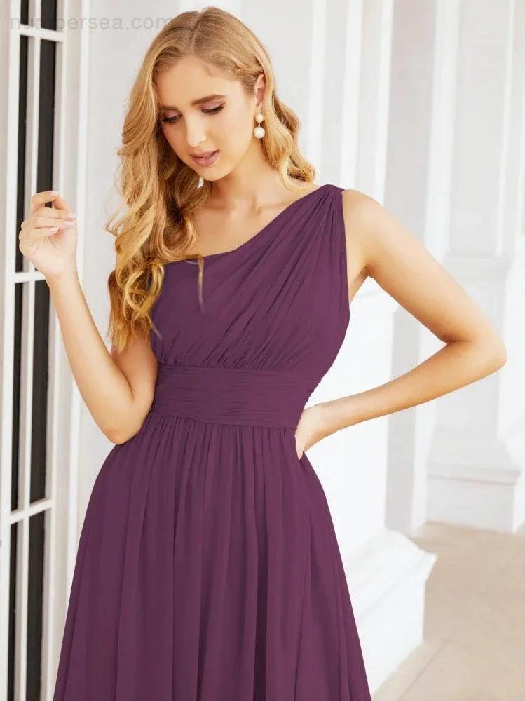 ZapDress One Shoulder Bridesmaid Dresses Long Maxi Formal Evening Party Prom Gowns 28061 (ZD17044)