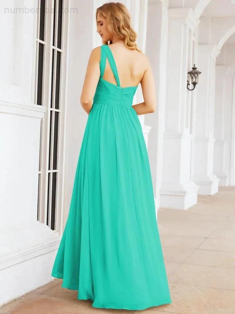 ZapDress One Shoulder Bridesmaid Dresses Long Maxi Formal Evening Party Prom Gowns 28061 (ZD17044)