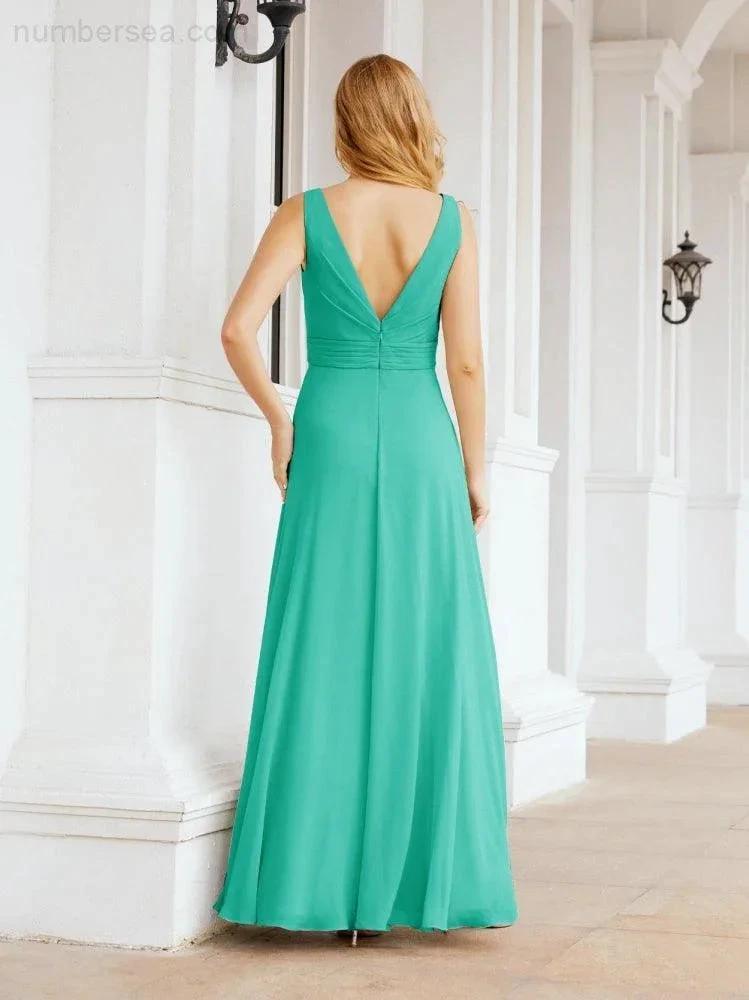 ZapDress Bridesmaid Dresses for Wedding Ruffles Long Formal Prom Gowns 28039 (ZD16999)