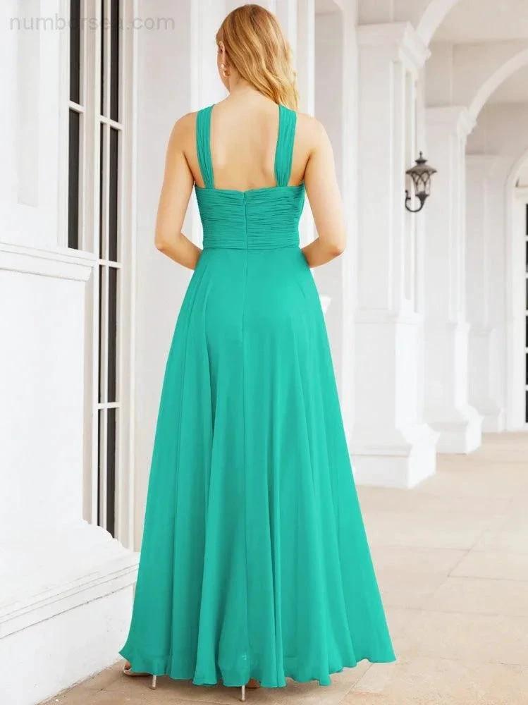 ZapDress Crisscross Halter Bridesmaid Dresses for Party Wedding Evening Prom Maxi Ball Gowns 28053 (ZD17037)