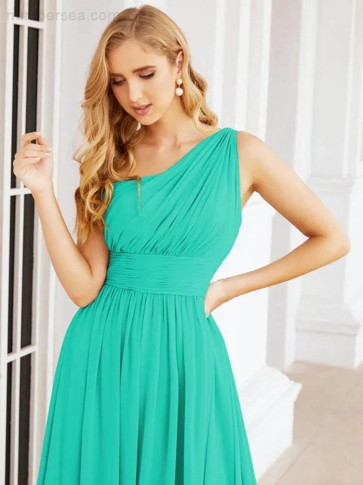 ZapDress One Shoulder Bridesmaid Dresses Long Maxi Formal Evening Party Prom Gowns 28061 (ZD17044)