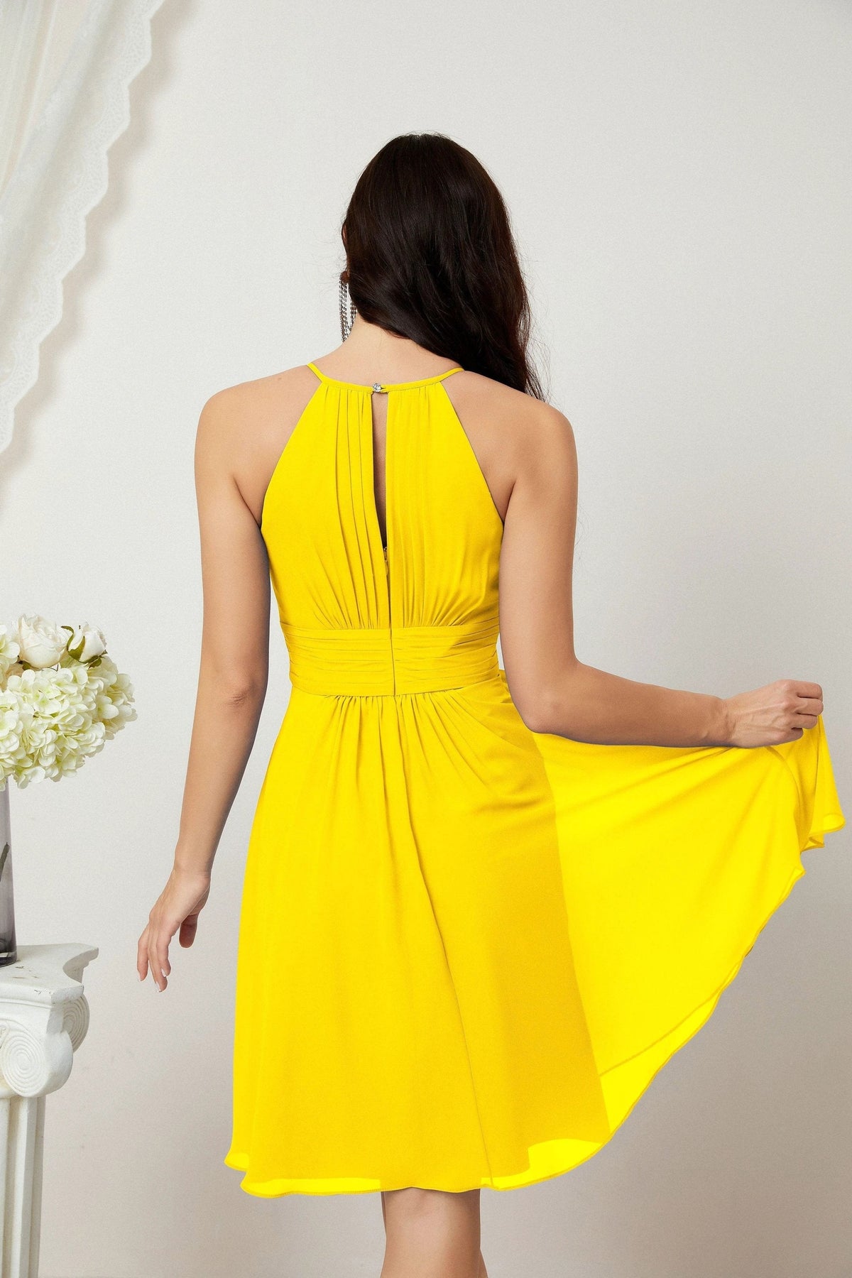 Halter Homecoming Dresses Formal Evening Party Cocktail Dress 28011 Clearance sale (ZD16954)
