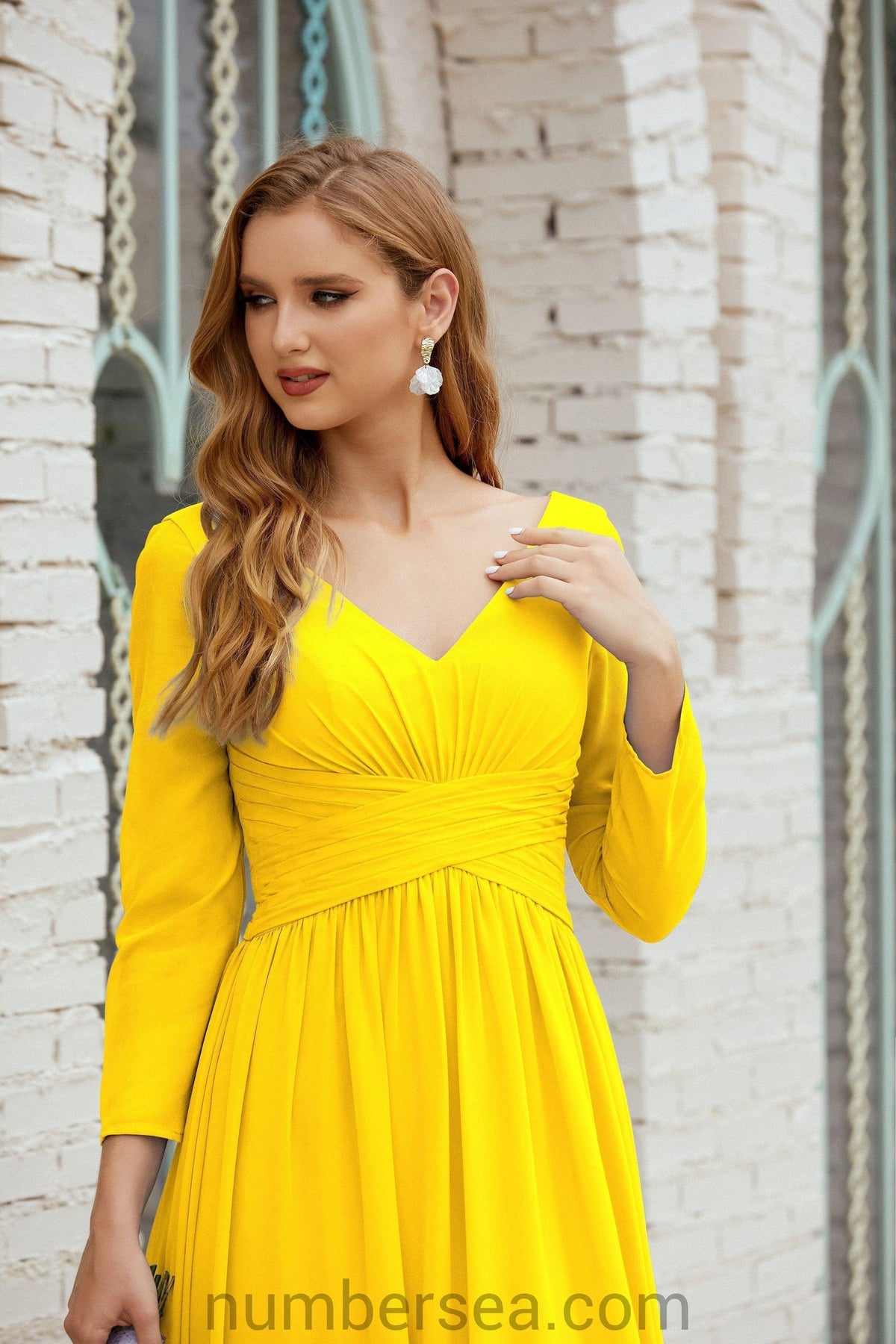 Numbersea Bridesmaid Dress Chiffon Formal Party Dress Evening Dress 28016 by numbersea