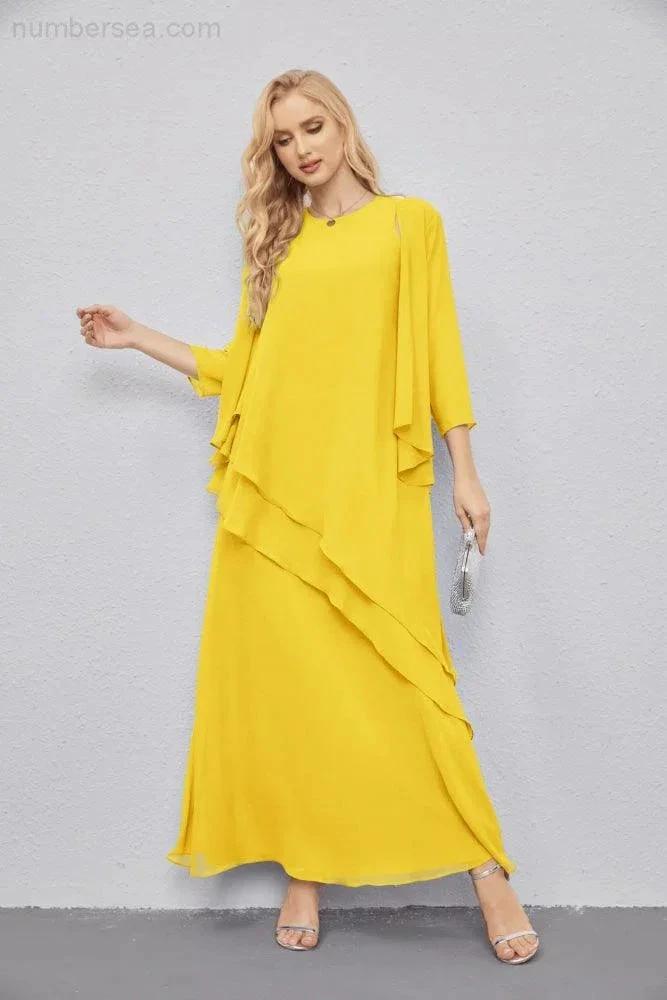 Mother of Bride Dresses with Open Front Lightweight Cardigan Formal Prom Gown  28081 (ZD16990)
