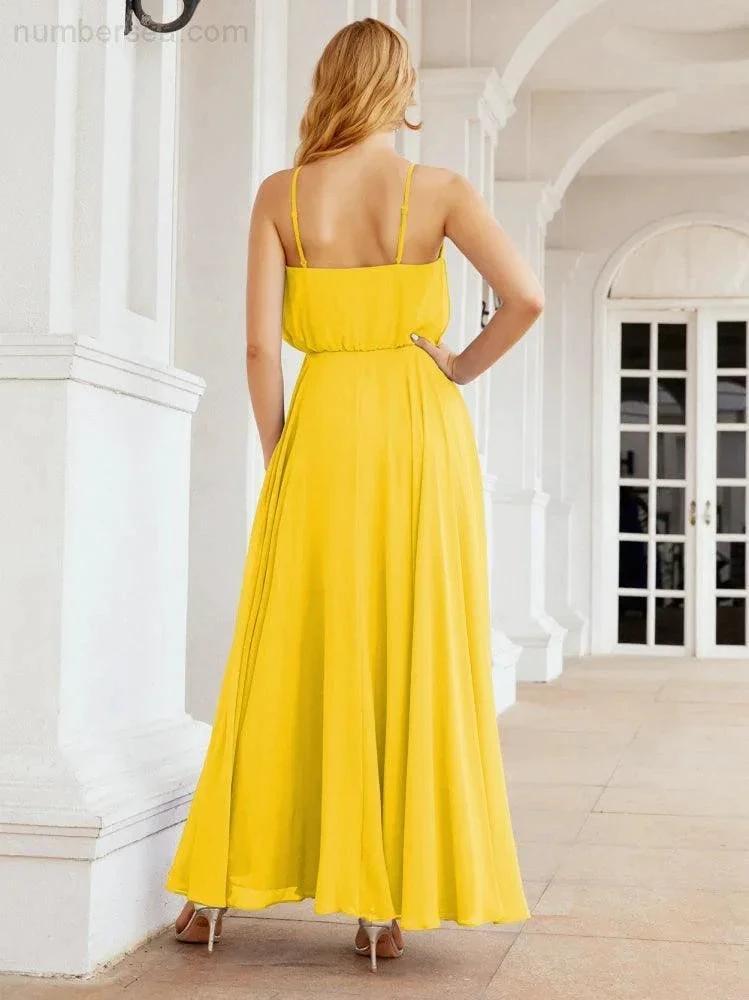 ZapDress  Halter Long Bridesmaid Dresses Formal A line Juniors Dress 28029 (ZD17029)