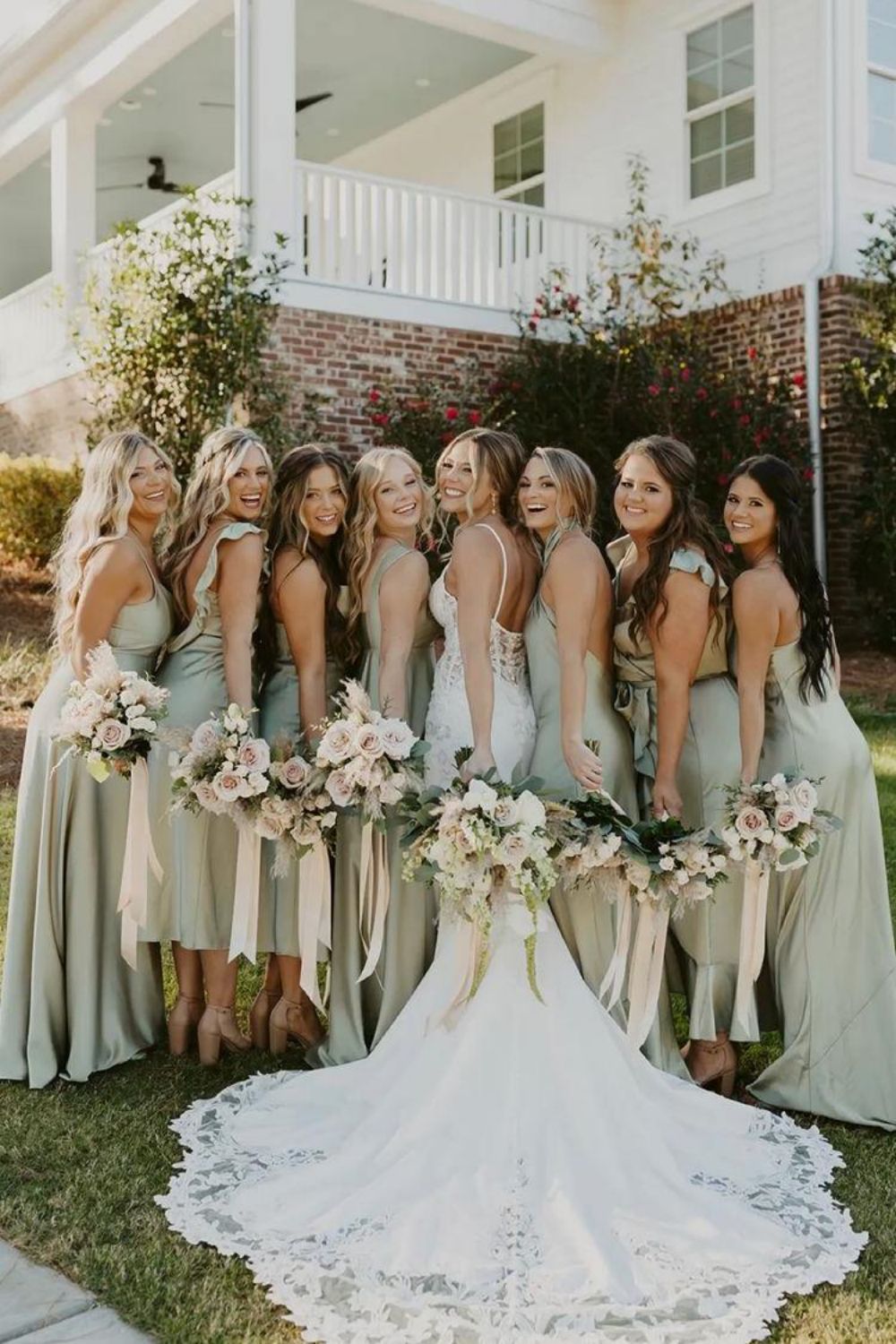 Mermaid Light Green Long Bridesmaid Dress Party Dress