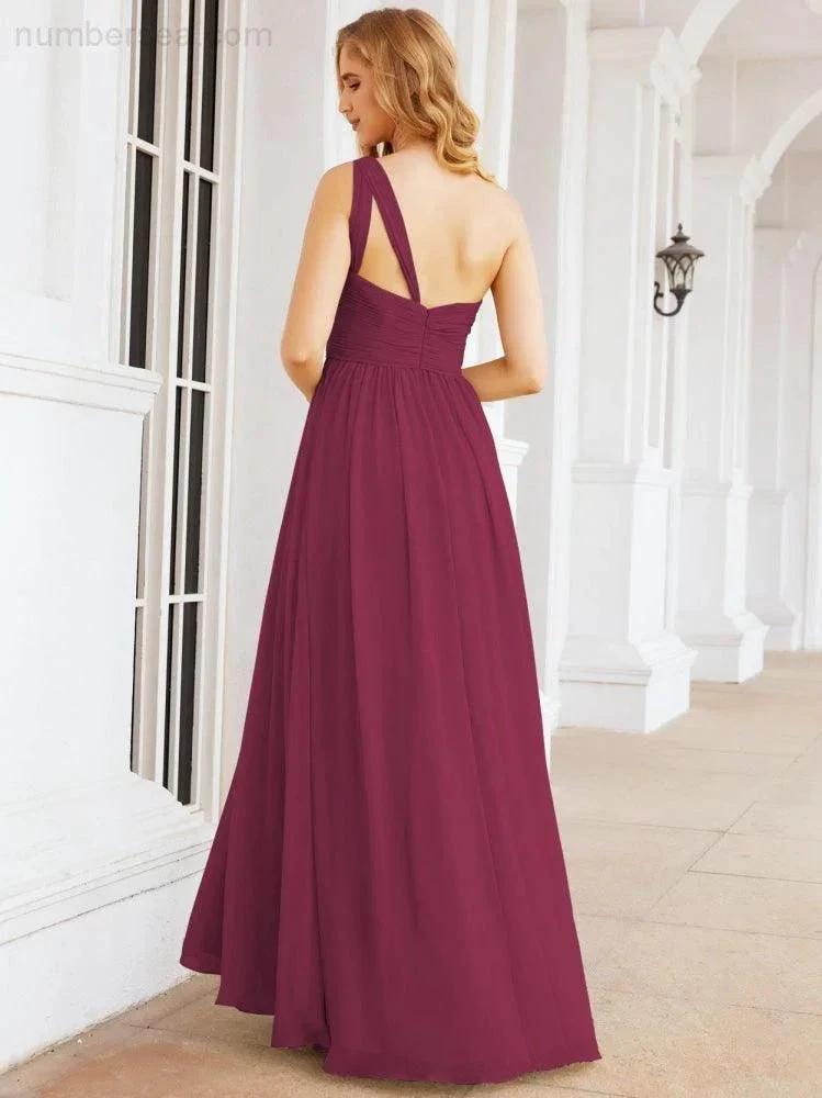 ZapDress One Shoulder Bridesmaid Dresses Long Maxi Formal Evening Party Prom Gowns 28061 (ZD17044)