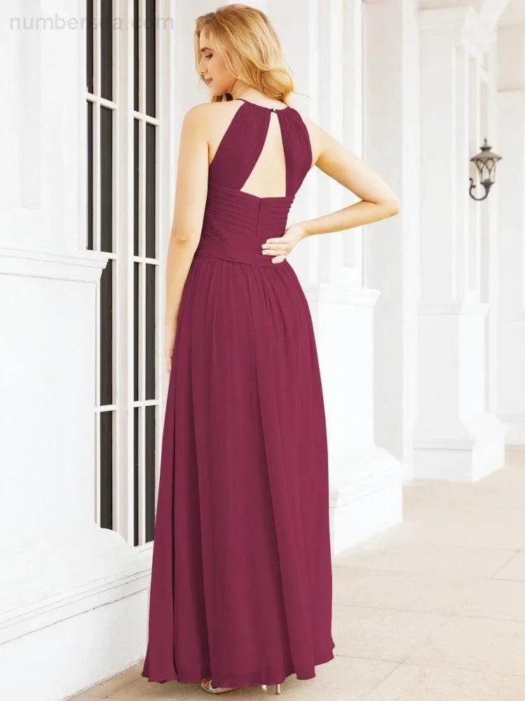 ZapDress Sleeveless Bridesmaid Dresses Long Prom Gown Zipper with Keyhole Back 28056 (ZD17040)