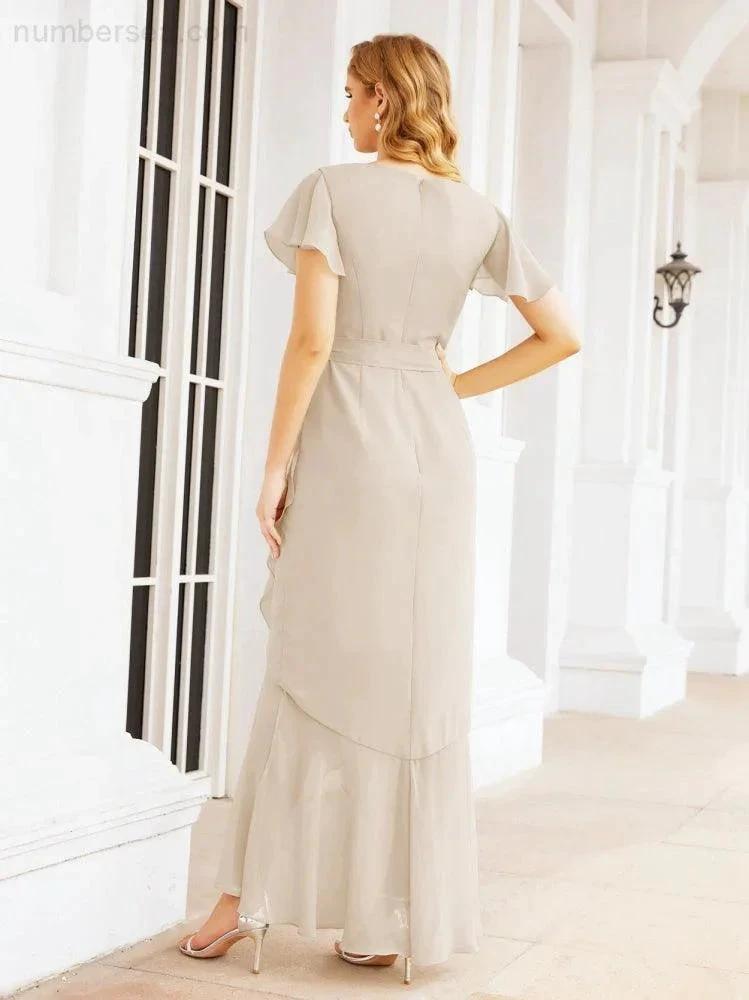 ZapDress Ruffled Bridesmaid Dresses Mermaid Formal Violin Evening Party Prom Gowns 28042 (ZD16997)