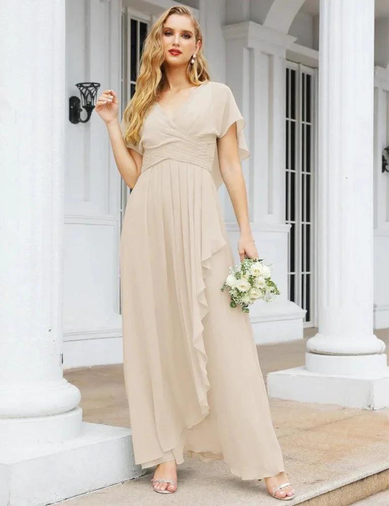 Numbersea Bridesmaid Dresses Backless Formal Prom Gowns for Evening Party Mother of The Bride Dress 28040 by numbersea