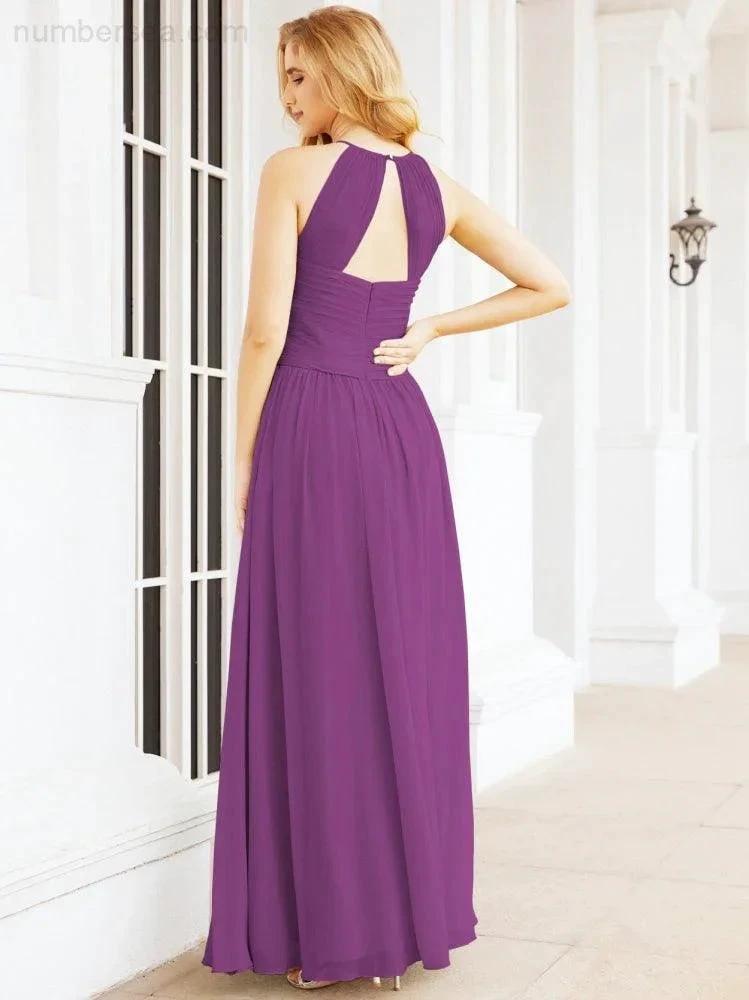 ZapDress Sleeveless Bridesmaid Dresses Long Prom Gown Zipper with Keyhole Back 28056 (ZD17040)