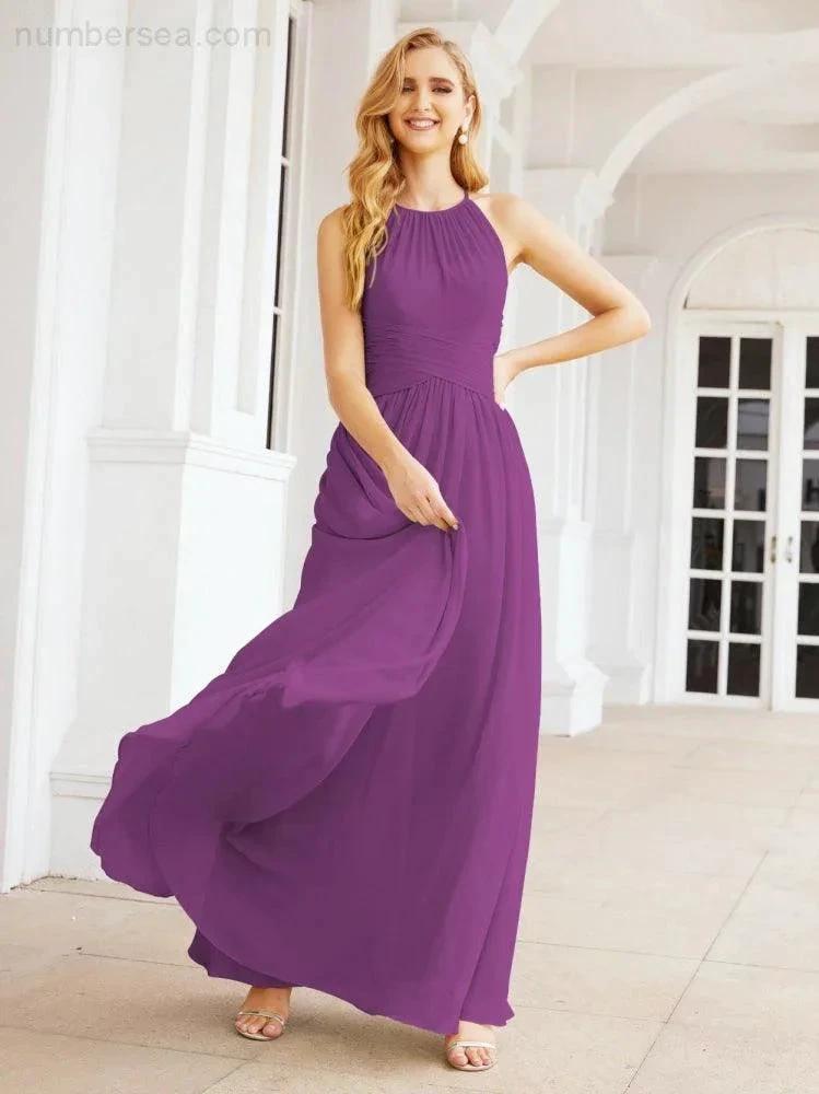 ZapDress Sleeveless Bridesmaid Dresses Long Prom Gown Zipper with Keyhole Back 28056 (ZD17040)