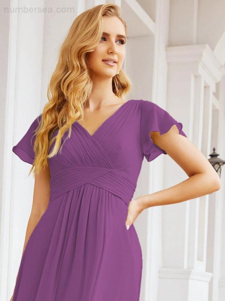 ZapDress Formal Prom Gowns for Mother of The Bride Cap Sleeves Bridesmaid Dress 28047 (ZD16958)