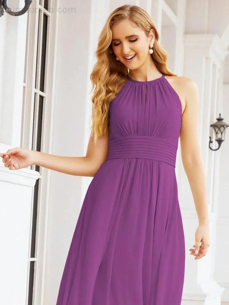 ZapDress Keyhole Bridesmaid Dresses Sleeveless Formal Evening Party Prom Gowns 28043 (ZD17032)