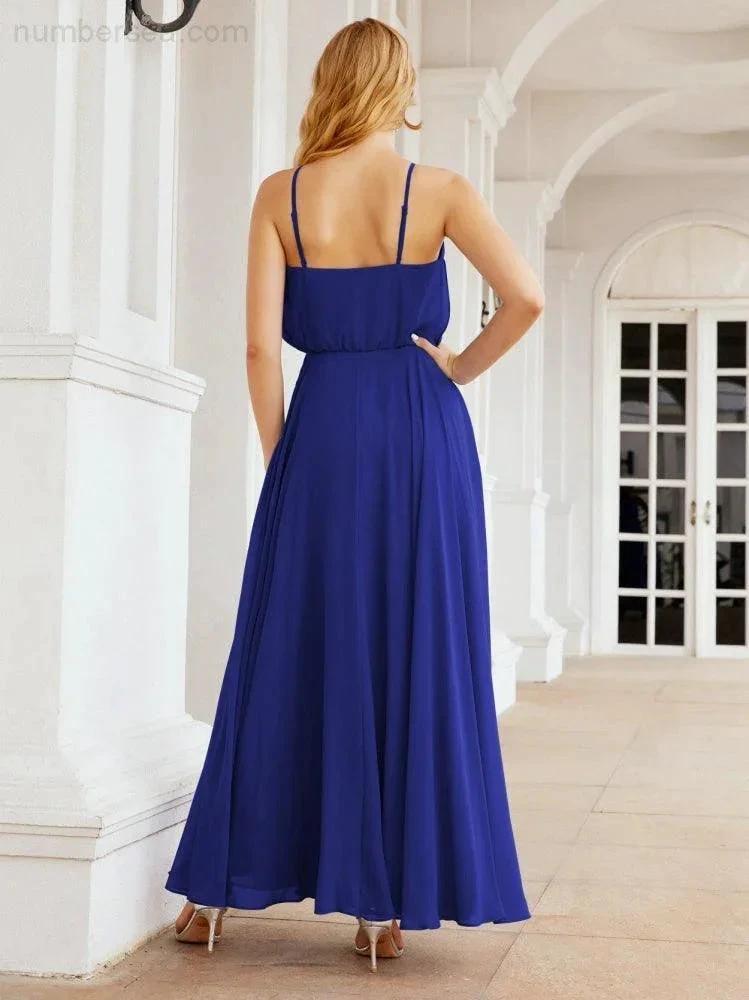 ZapDress  Halter Long Bridesmaid Dresses Formal A line Juniors Dress 28029 (ZD17029)