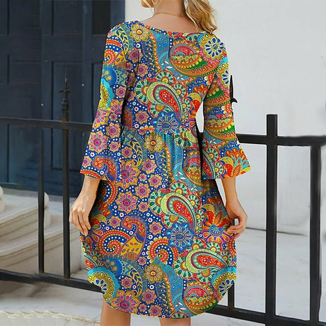 Huanani Bohemian Dress for Women Office and Evening