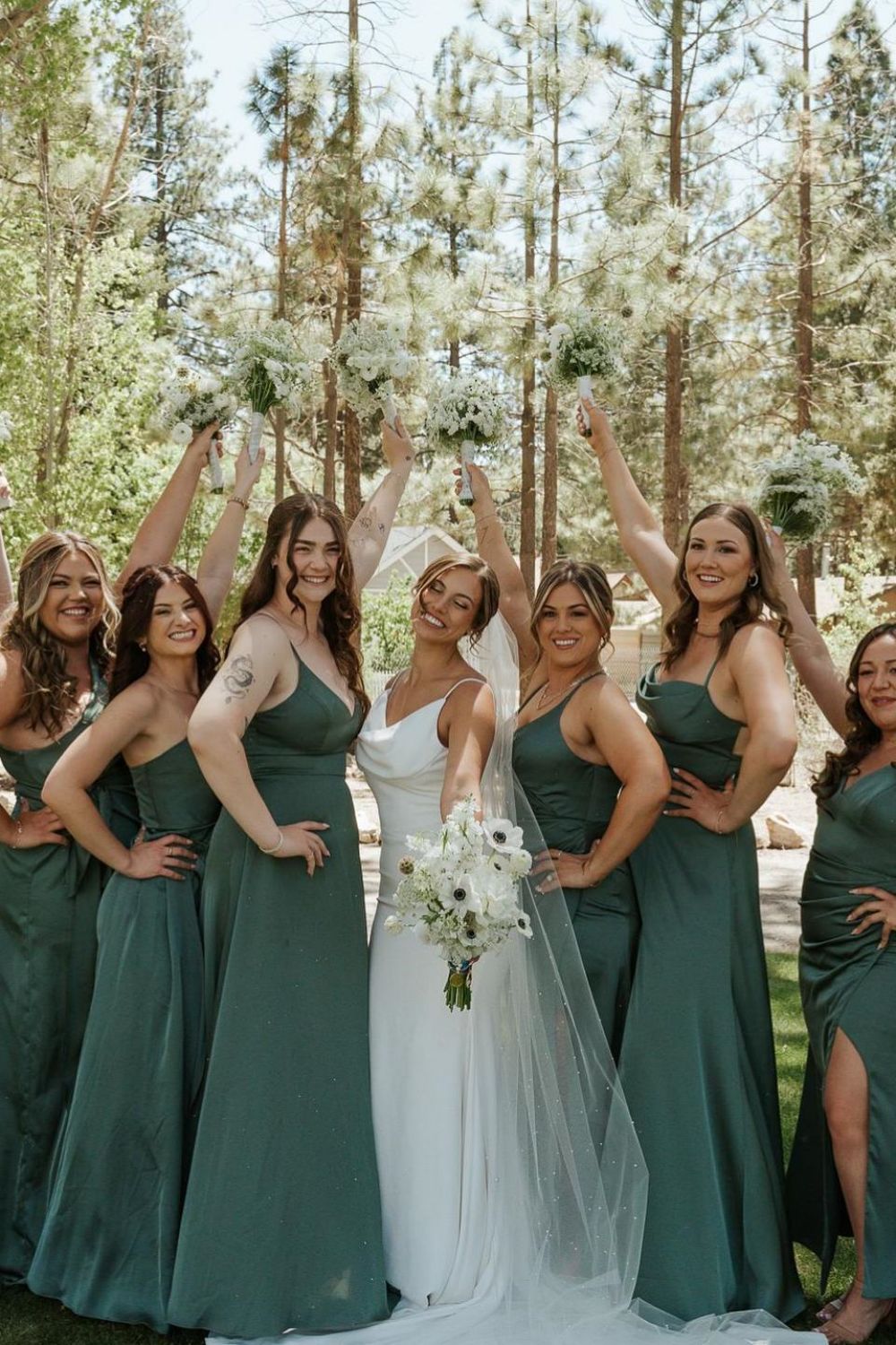 Simple Mermaid Spaghetti Straps White Wedding Dress with Sweep Train - View 5 | VelvetHem