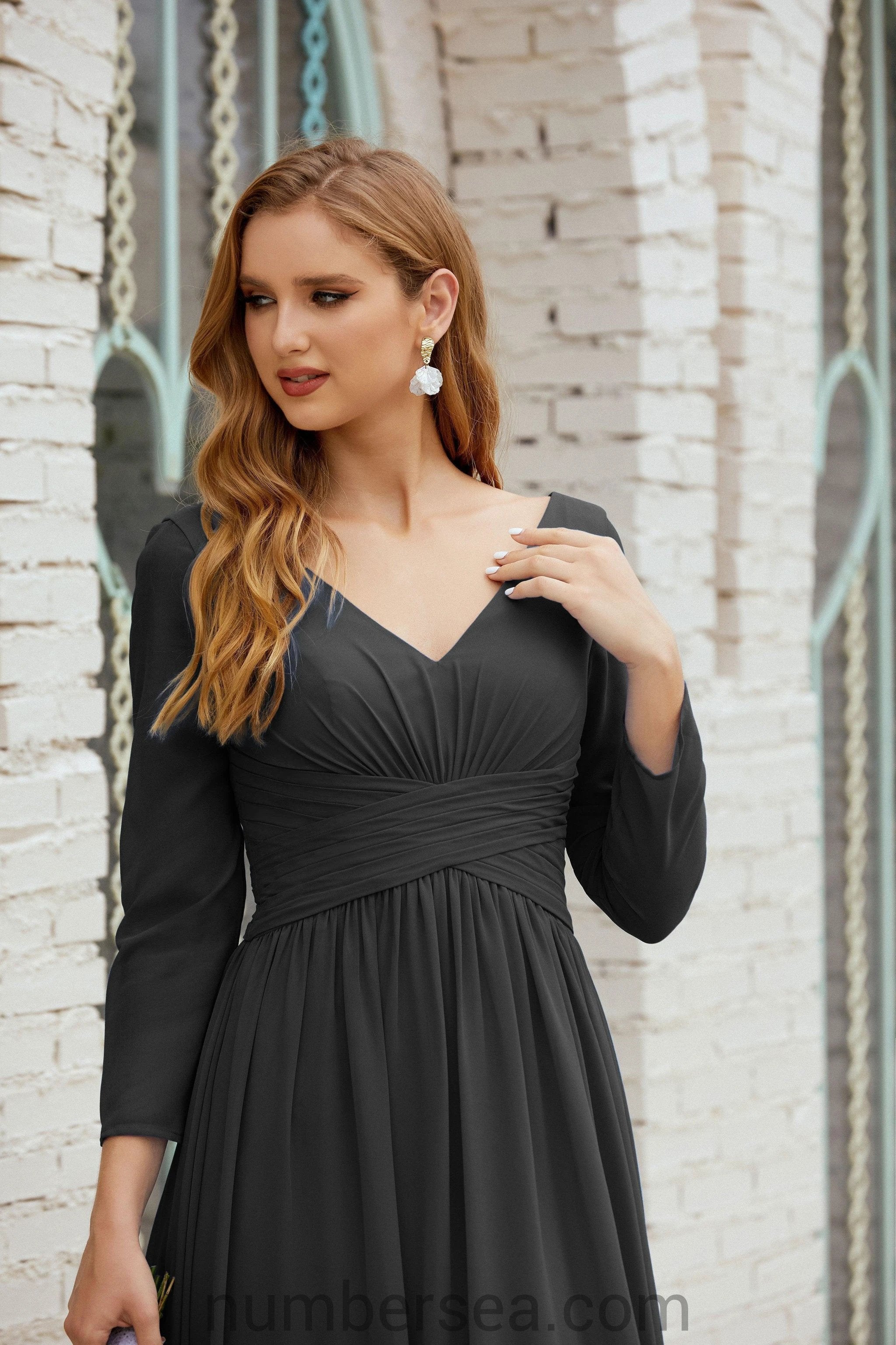 Numbersea Bridesmaid Dress Chiffon Formal Party Dress Evening Dress 28016 by numbersea