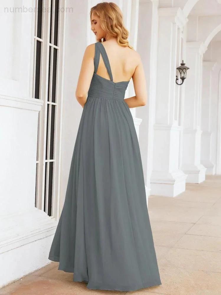 ZapDress One Shoulder Bridesmaid Dresses Long Maxi Formal Evening Party Prom Gowns 28061 (ZD17044)