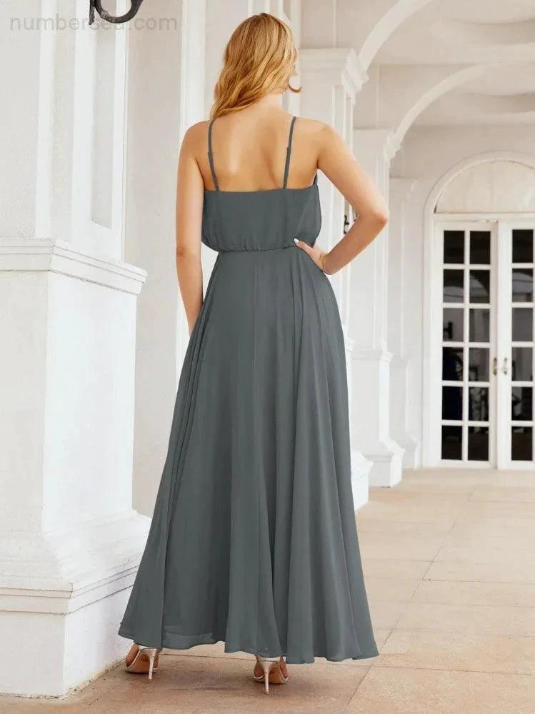 ZapDress  Halter Long Bridesmaid Dresses Formal A line Juniors Dress 28029 (ZD17029)