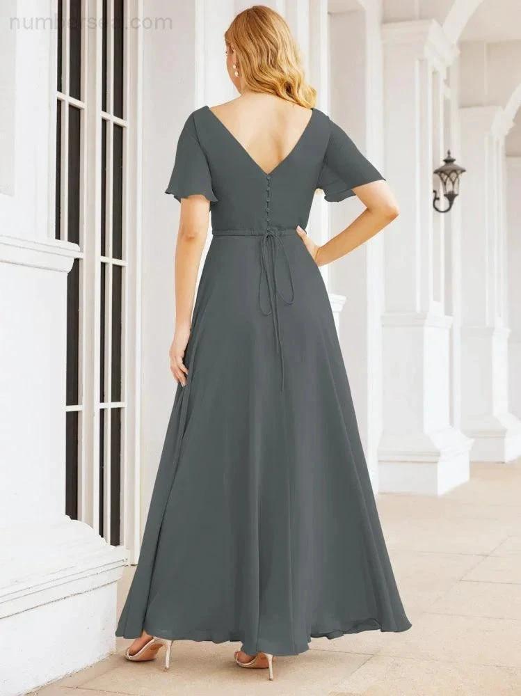 ZapDress Formal Prom Gowns for Mother of The Bride Short Sleeves Bridesmaid Dress 28049 (ZD16995)