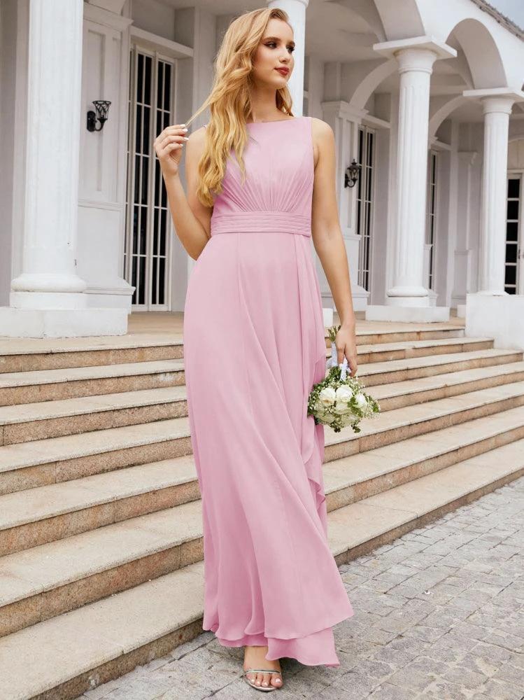 Numbersea Bridesmaid Dresses for Wedding Ruffles Long Formal Prom Gowns 28039 by numbersea