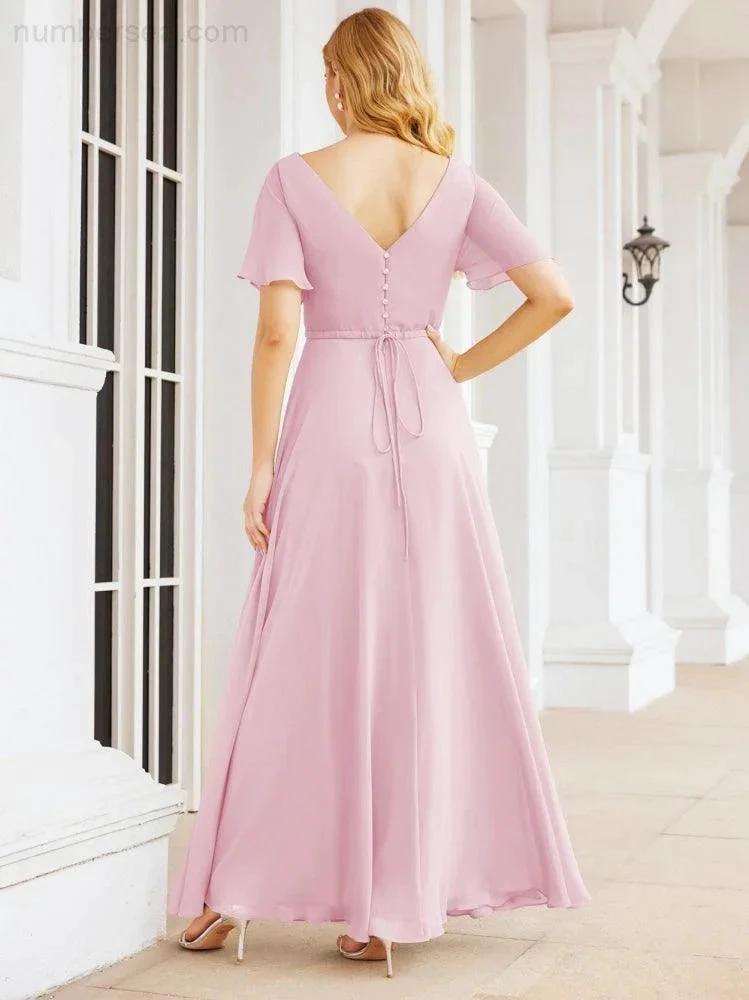 ZapDress Formal Prom Gowns for Mother of The Bride Short Sleeves Bridesmaid Dress 28049 (ZD16995)