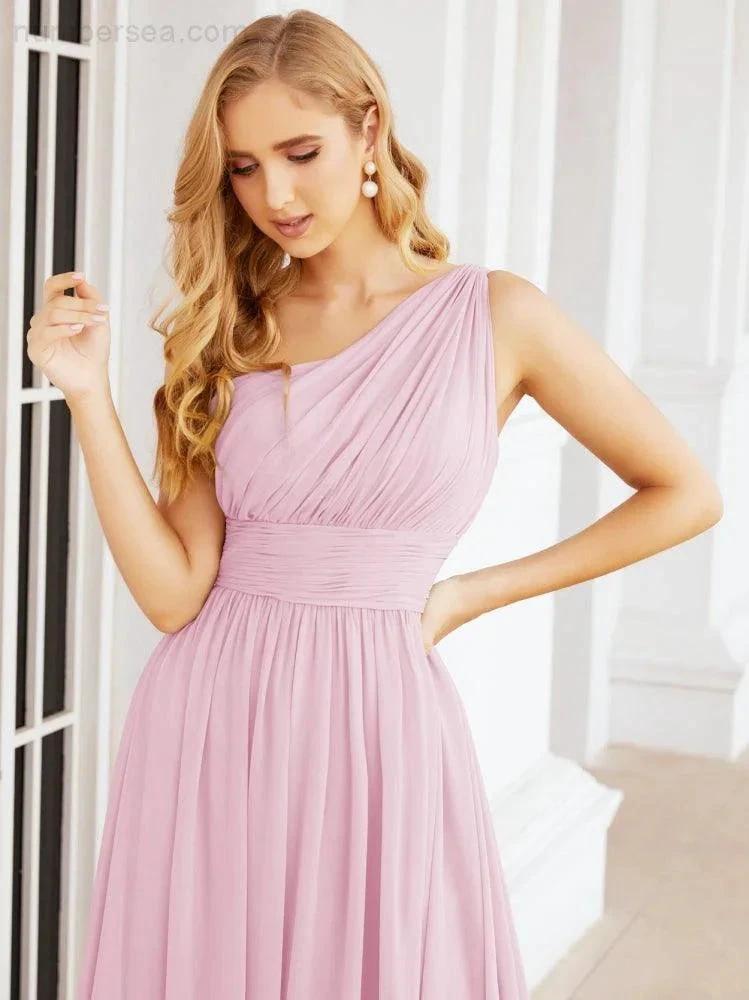 ZapDress One Shoulder Bridesmaid Dresses Long Maxi Formal Evening Party Prom Gowns 28061 (ZD17044)