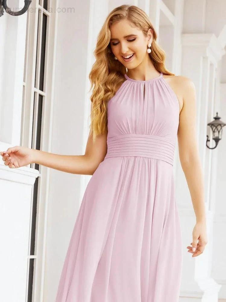 ZapDress Keyhole Bridesmaid Dresses Sleeveless Formal Evening Party Prom Gowns 28043 (ZD17032)