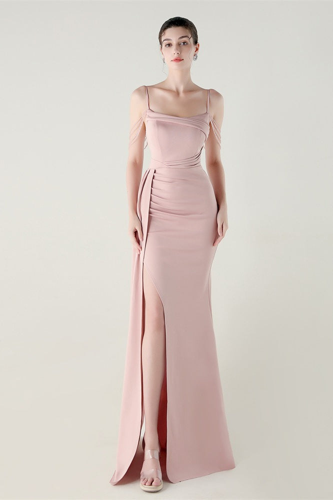 Satin Spaghetti Strap Premium Dress for Streetwear Style