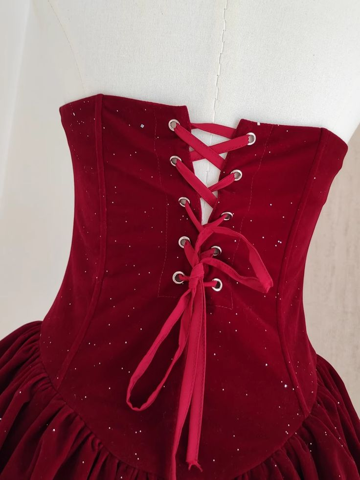 Cute A Line Strapless Burgundy Velvet Ruffles Homecoming Dress (ZD11326)