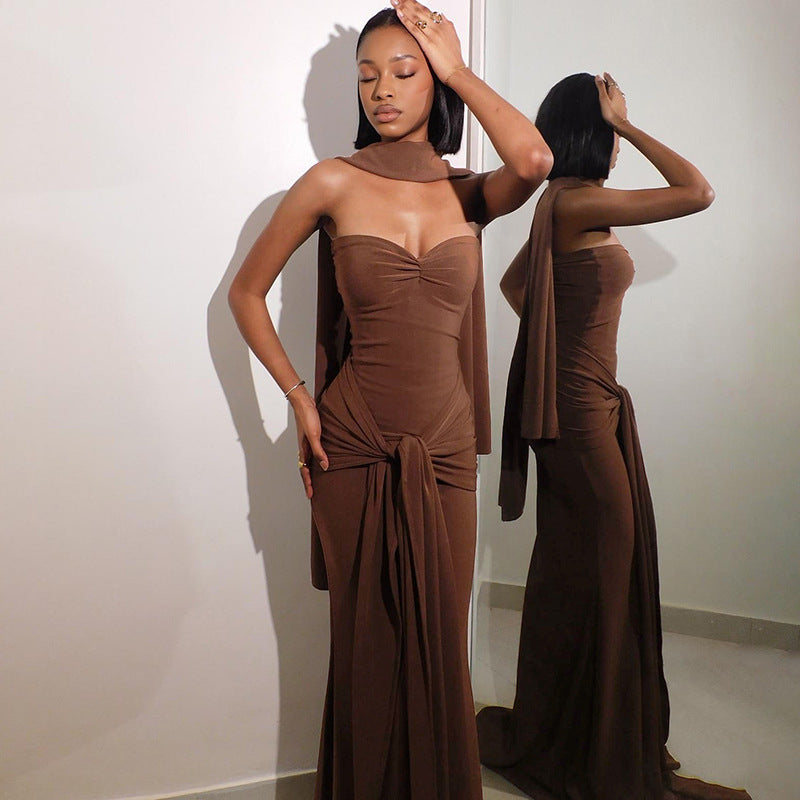 Carway Maxi Dress Brown