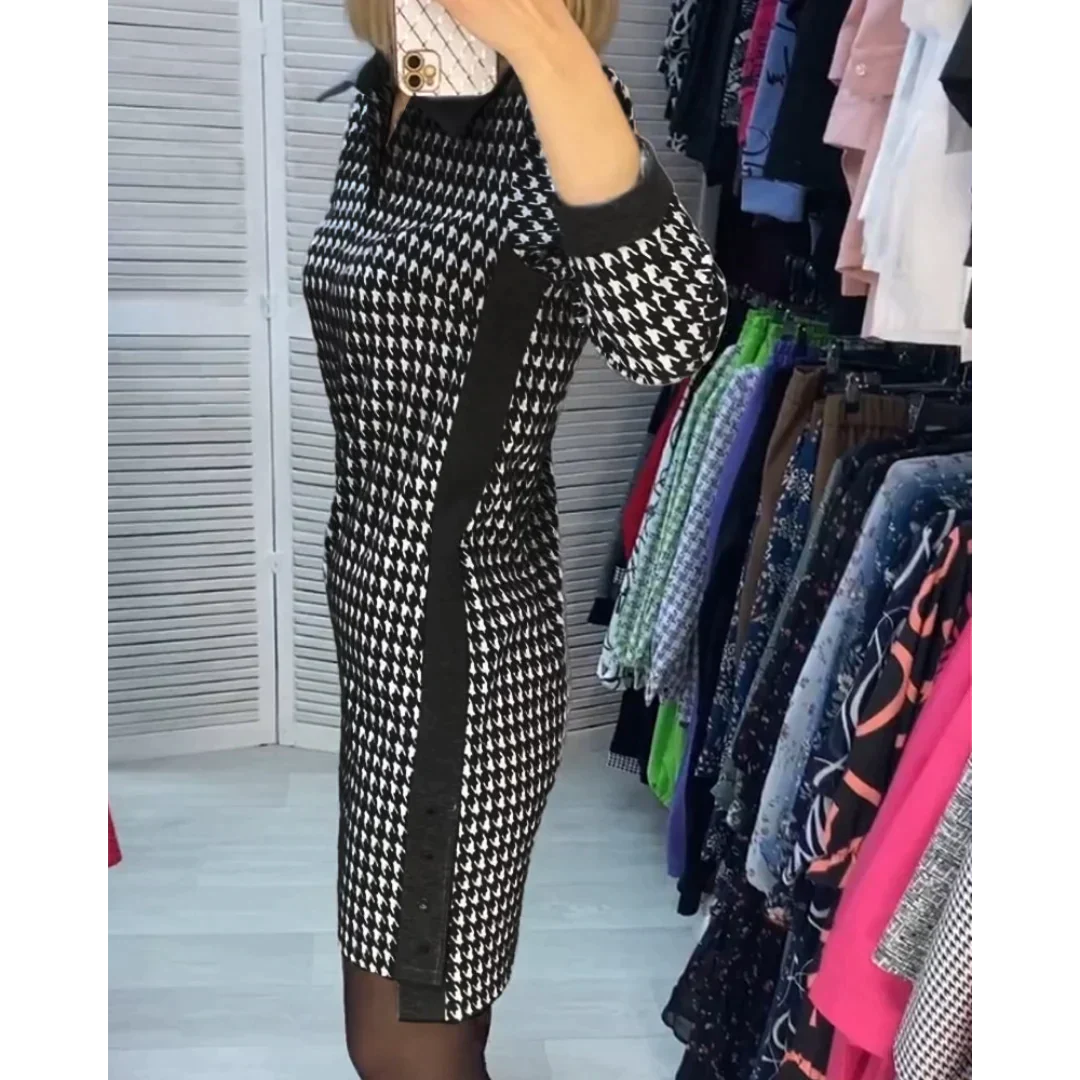 Eos Button Dress for Women Brunch Outfit Idea
