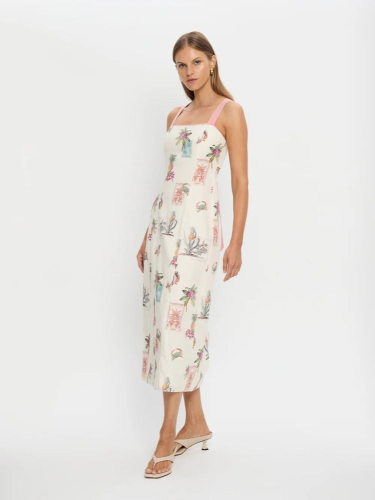 Tie-Waist Tank Midi Dress