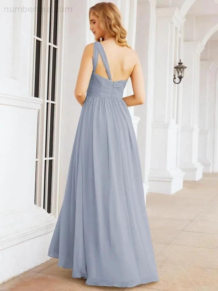 ZapDress One Shoulder Bridesmaid Dresses Long Maxi Formal Evening Party Prom Gowns 28061 (ZD17044)
