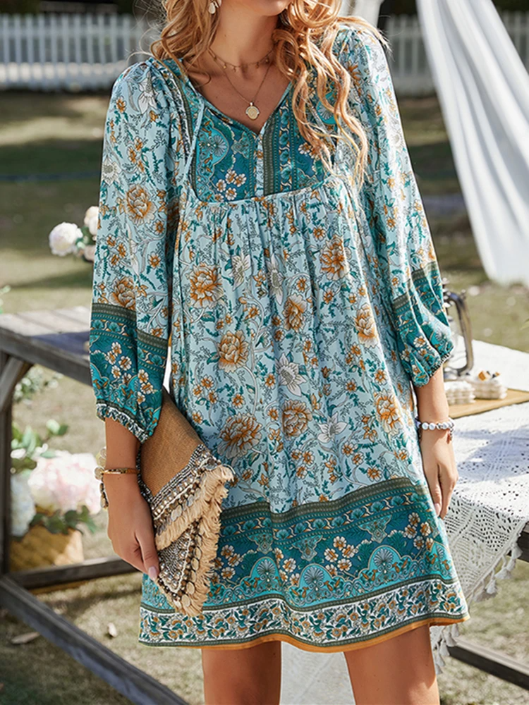 Ruth Elevated Half Sleeve Floral Dress Premium Wardrobe Essential