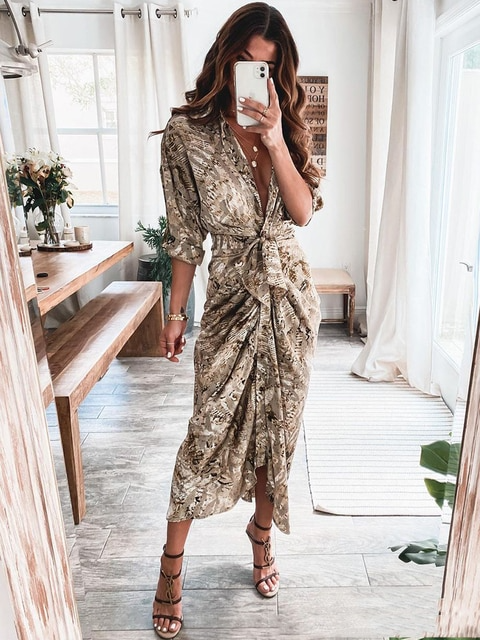 Inanna V-neck Dress for Women Holiday Party Outfit
