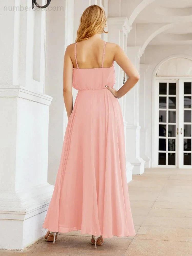 ZapDress  Halter Long Bridesmaid Dresses Formal A line Juniors Dress 28029 (ZD17029)