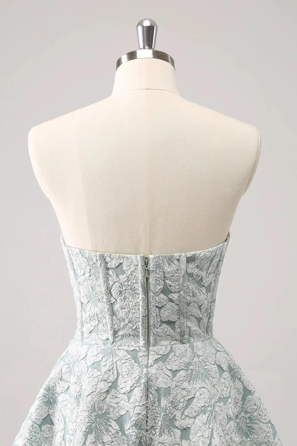Cute Grey Green A Line Sweetheart Corset Short Homecoming Dress (ZD11460)