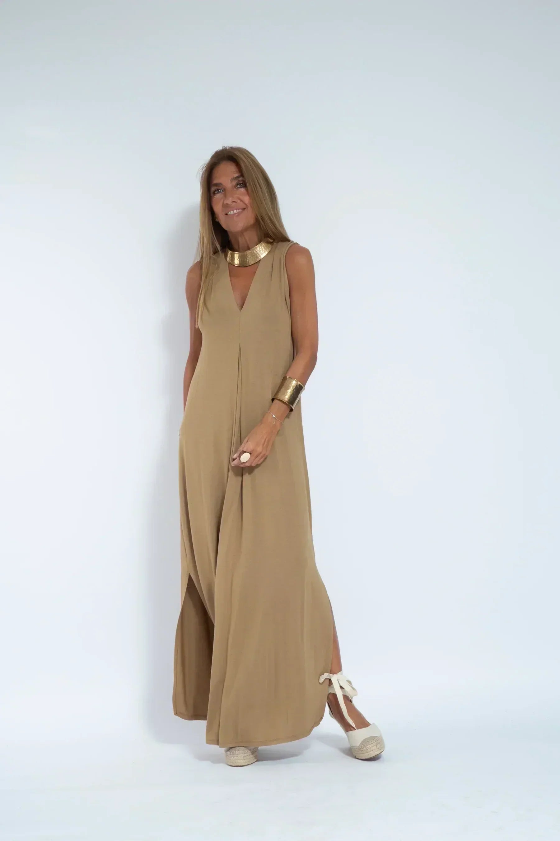 Margarita Elevated Slimming Dress with Vest Occasion Wear