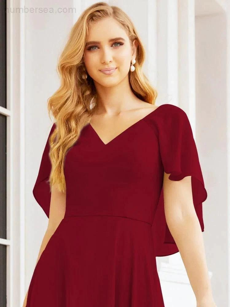 ZapDress Bridesmaid Dresses for Wedding Formal Evening Party Prom Gown with Cape 28050 (ZD17057)