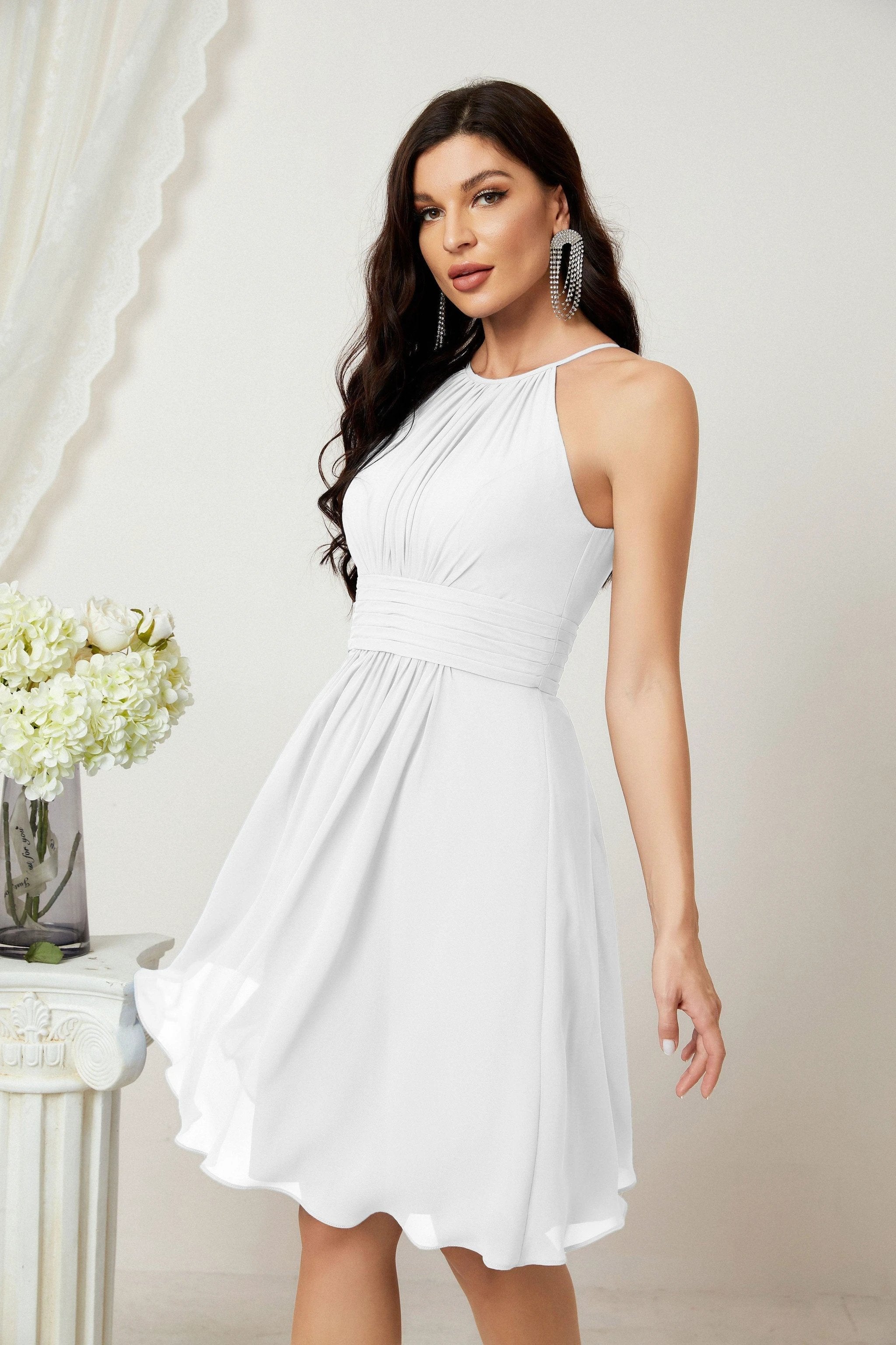 Halter Homecoming Dresses Formal Evening Party Cocktail Dress 28011 Clearance sale (ZD16954)