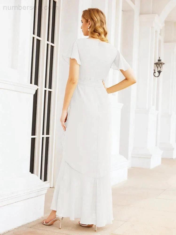 ZapDress Ruffled Bridesmaid Dresses Mermaid Formal Violin Evening Party Prom Gowns 28042 (ZD16997)