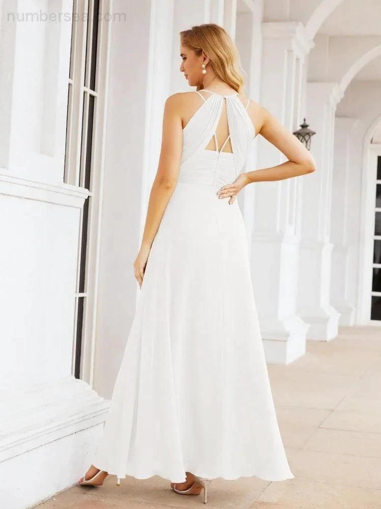 ZapDress Double Spaghetti Straps Bridesmaid Dresses for Women Long Formal Party Dress Side Split 28051 (ZD17036)