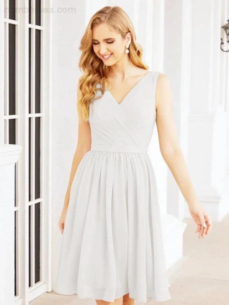 ZapDress Homecoming Dresses Knee Length Skirt V Back 28062 (ZD16943)